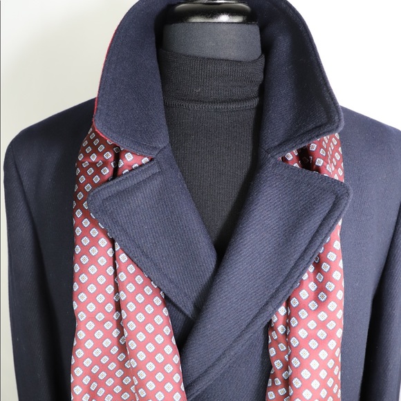 ⚜️LAST ONE Scarf - Burgundy, Silk & Wool JosABanks - Picture 3 of 3